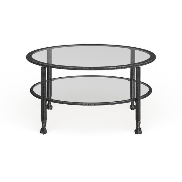 SEI Furniture Glenn Metal/ Glass Round Coffee Table