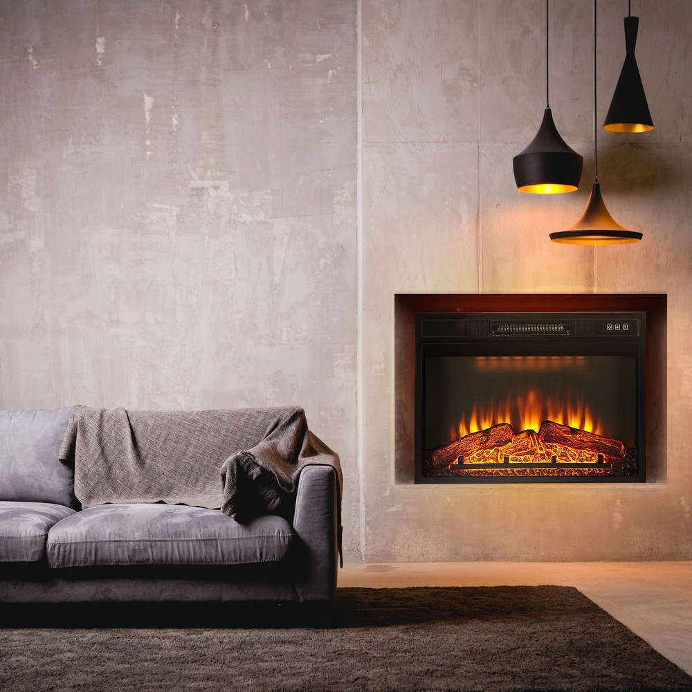 ELEGANT Electric Fireplace Heater Insert Wall Mounted