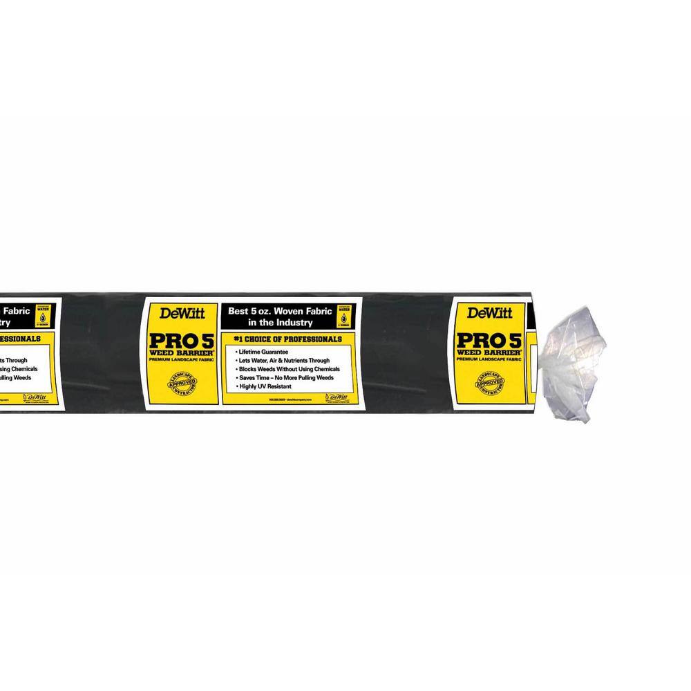 DeWitt P5 5 ft. x 250 ft. Pro 5 Commercial Landscape Weed Barrier Fabric (4-Pack) 4 x DWT-P5