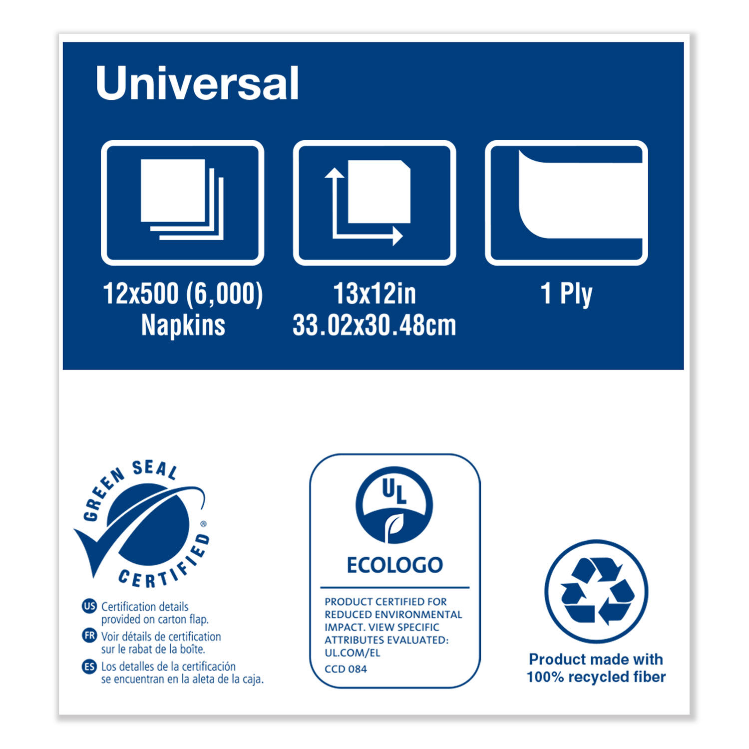 Universal Masterfold Dispenser Napkins by Torkandreg; TRKD786E