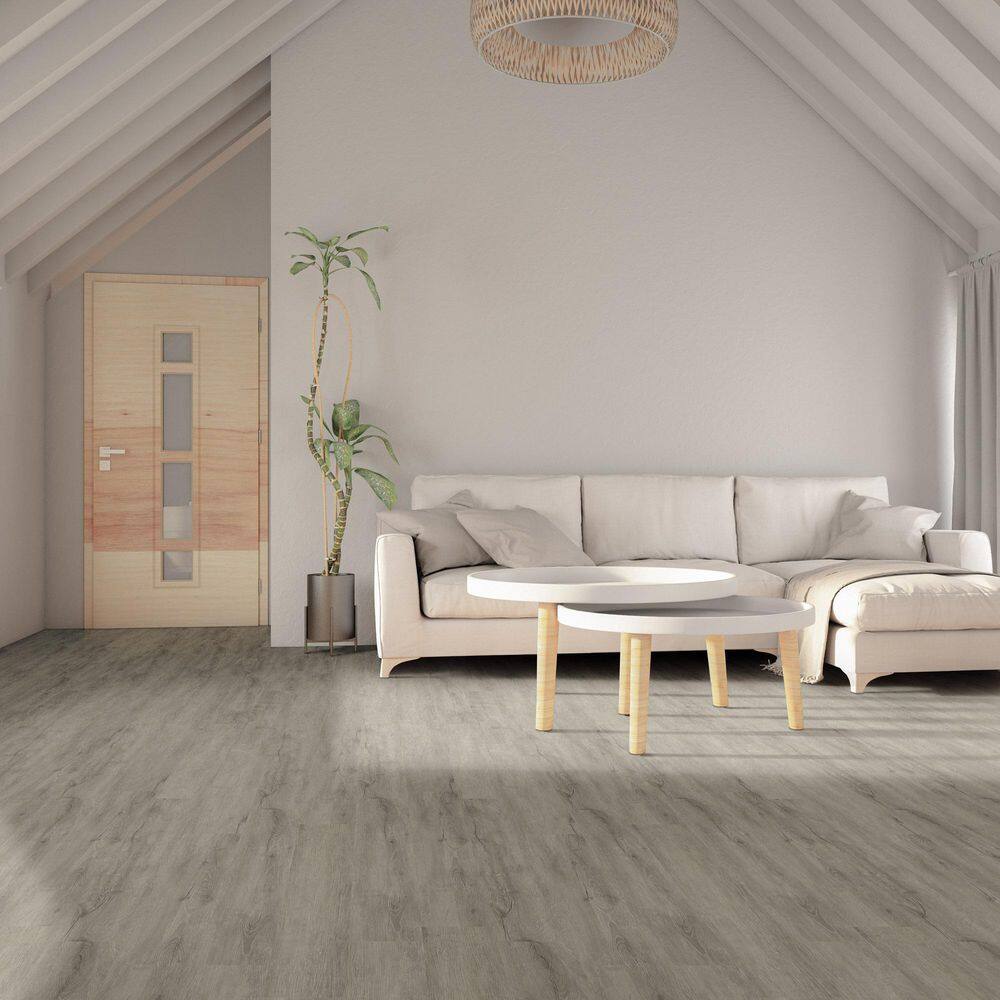 TrafficMaster Moonstone 6 MIL x 6 in. W x 36 in. L Click Lock Waterproof Luxury Vinyl Plank Flooring (768 sqftpallet) VTRHDNIGHT636P