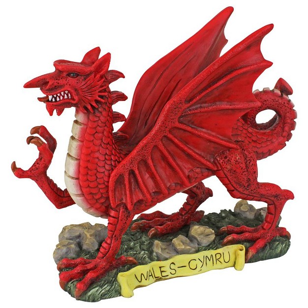 Design Toscano The Red Welsh Dragon Statue Collection Desktop