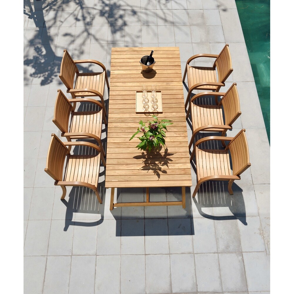 LifestyleGarden Reclaimed Teak Outdoor Patio Dining Set