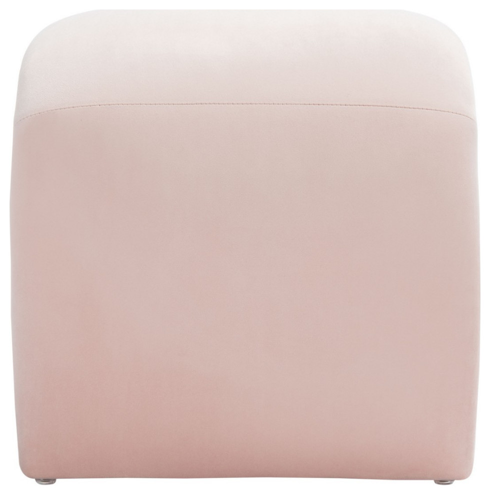 Evangeline Ottoman Light Pink   Contemporary   Footstools And Ottomans   by AED Luxury Home Decor  Houzz