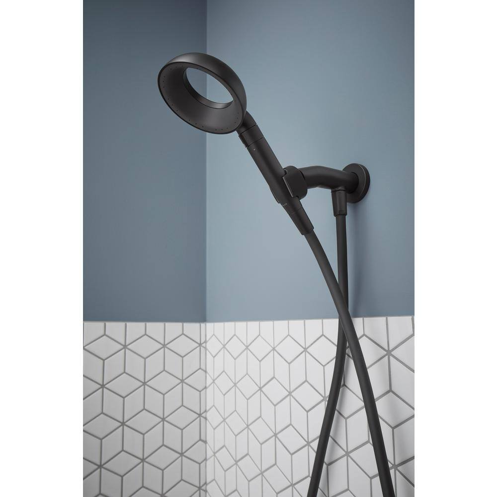 KOHLER Statement VES Wall-Mount Handshower Holder And Supply Elbow in Matte Black 21051-BL