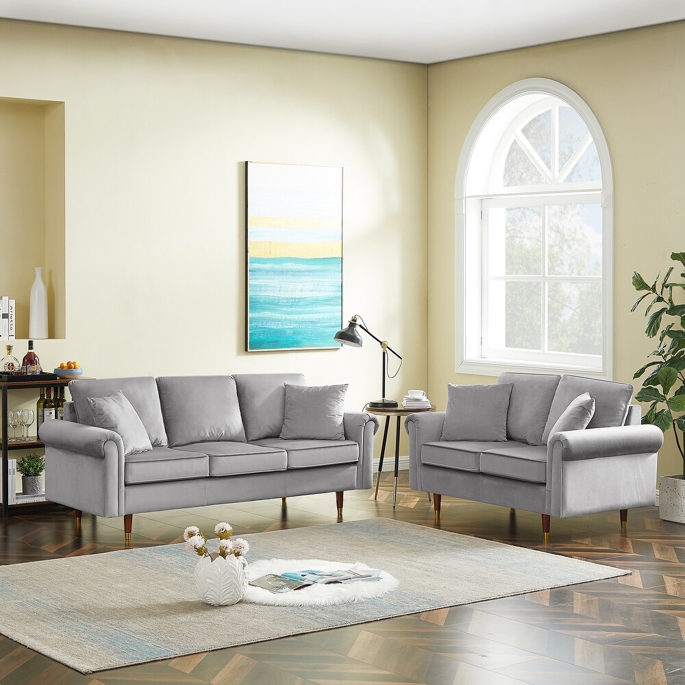 Modern Velvet Sofa Set for Living Room