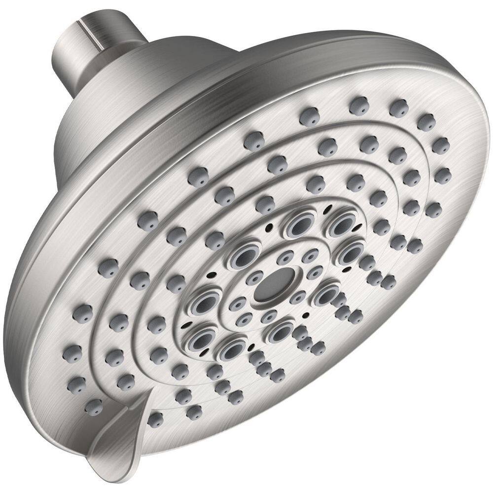 Tileon Brushed Nickel Adjustable Shower Head with Anti-Clogging Nozzles AYBSZHD2214