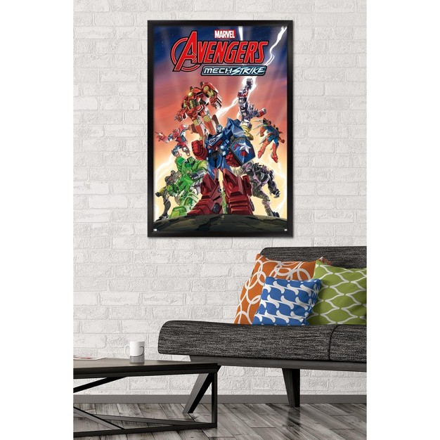 Trends International Marvel Avengers Mechstrike Group Framed Wall Poster Prints