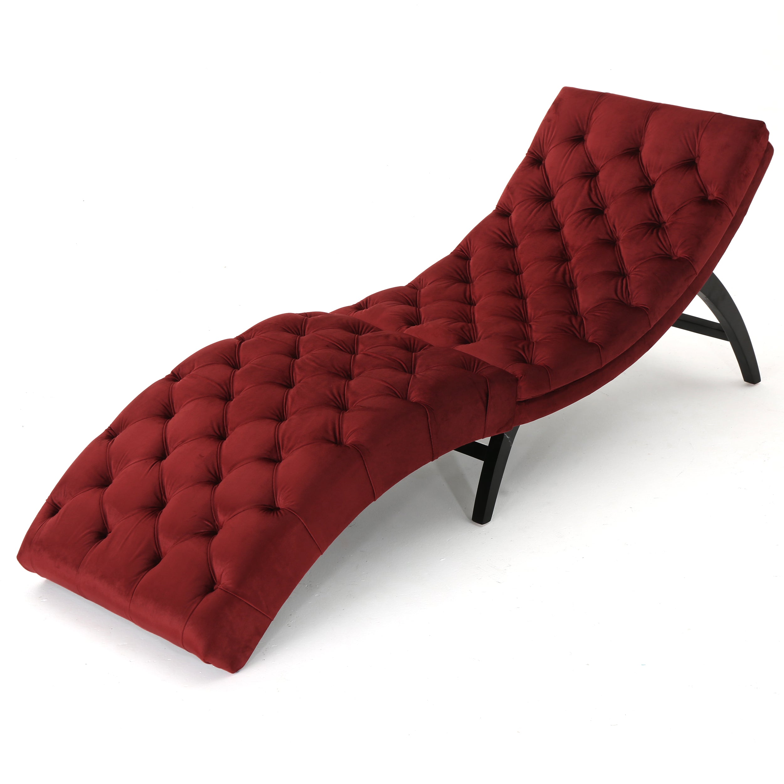 Grasby Tufted New Velvet Chaise Lounge