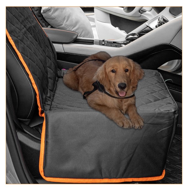 Unique Bargains 5 Layer 600d Oxford Cloth With Side Flaps Front Seat Full Protection Dog Car Seat Cover Black 1 Pc