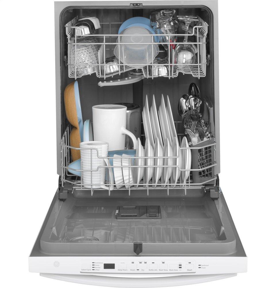 Ge Appliances GDT605PGMWW Ge® Top Control With Plastic Interior Dishwasher With Sanitize Cycle & Dry Boost