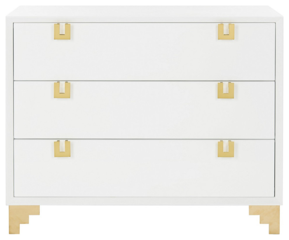 Ripley Lacquer Chest of Drawers White   Contemporary   Accent Chests And Cabinets   by V.S.D Furniture  Houzz