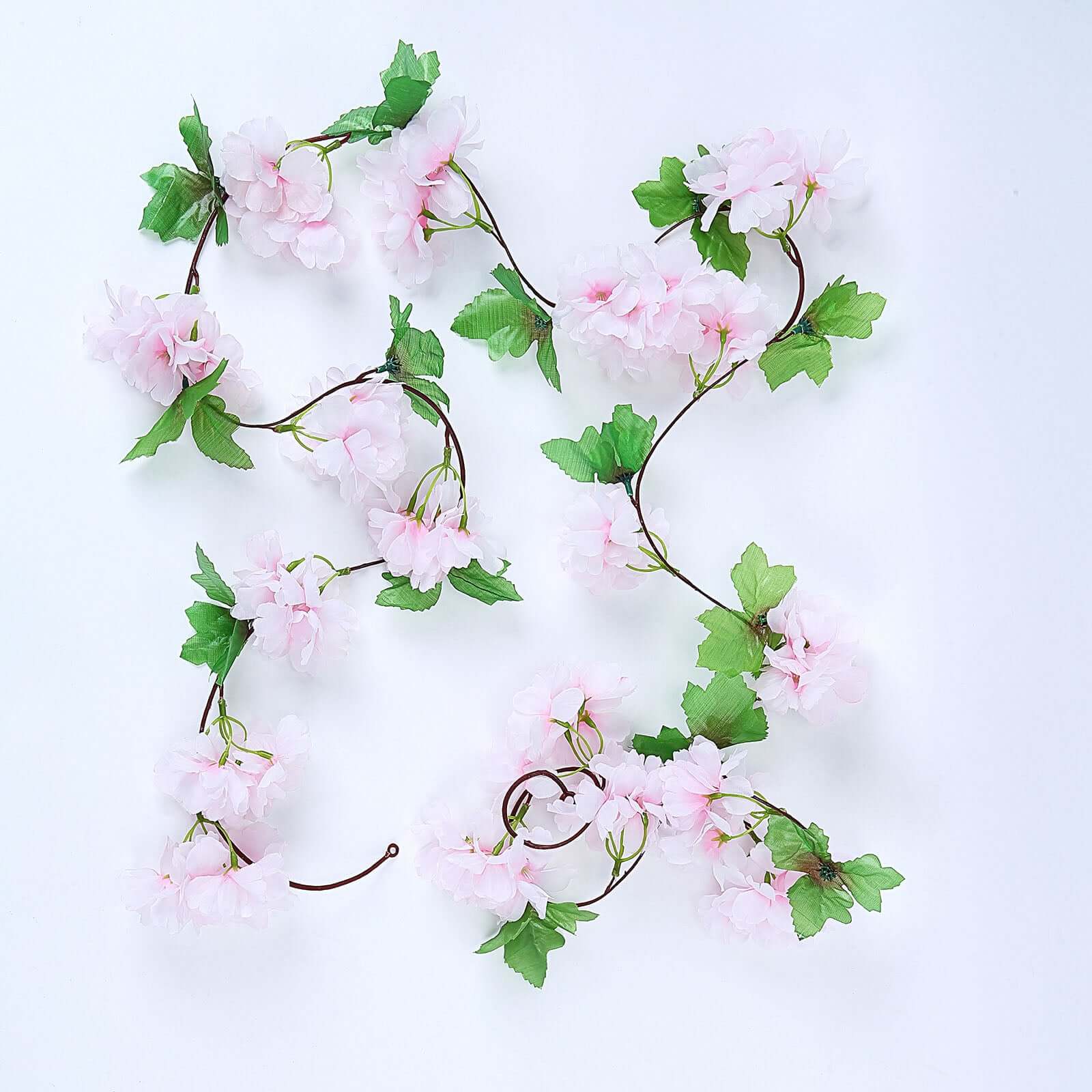 2 Pack Blush Artificial Cherry Blossom Flower Garland 7ft