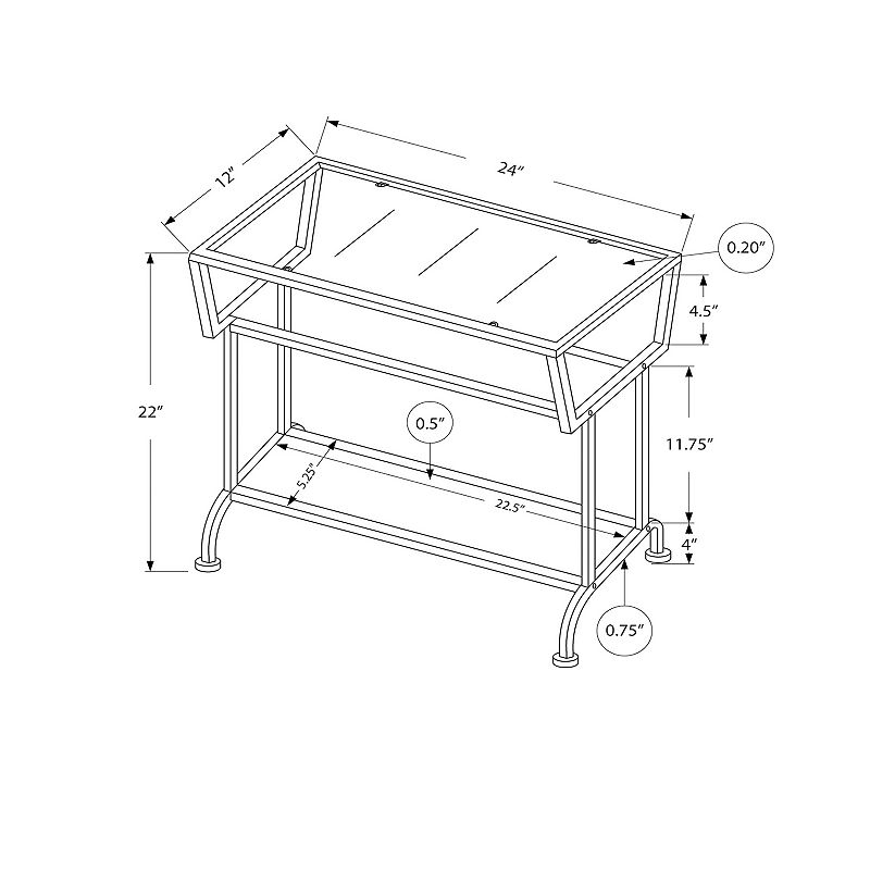 Monarch 2-Shelf Accent End Table