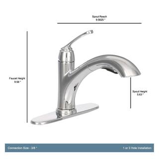 Pfister Cantara Single-Handle Pull-Out Sprayer Kitchen Faucet in Polished Chrome F-534-7CRC