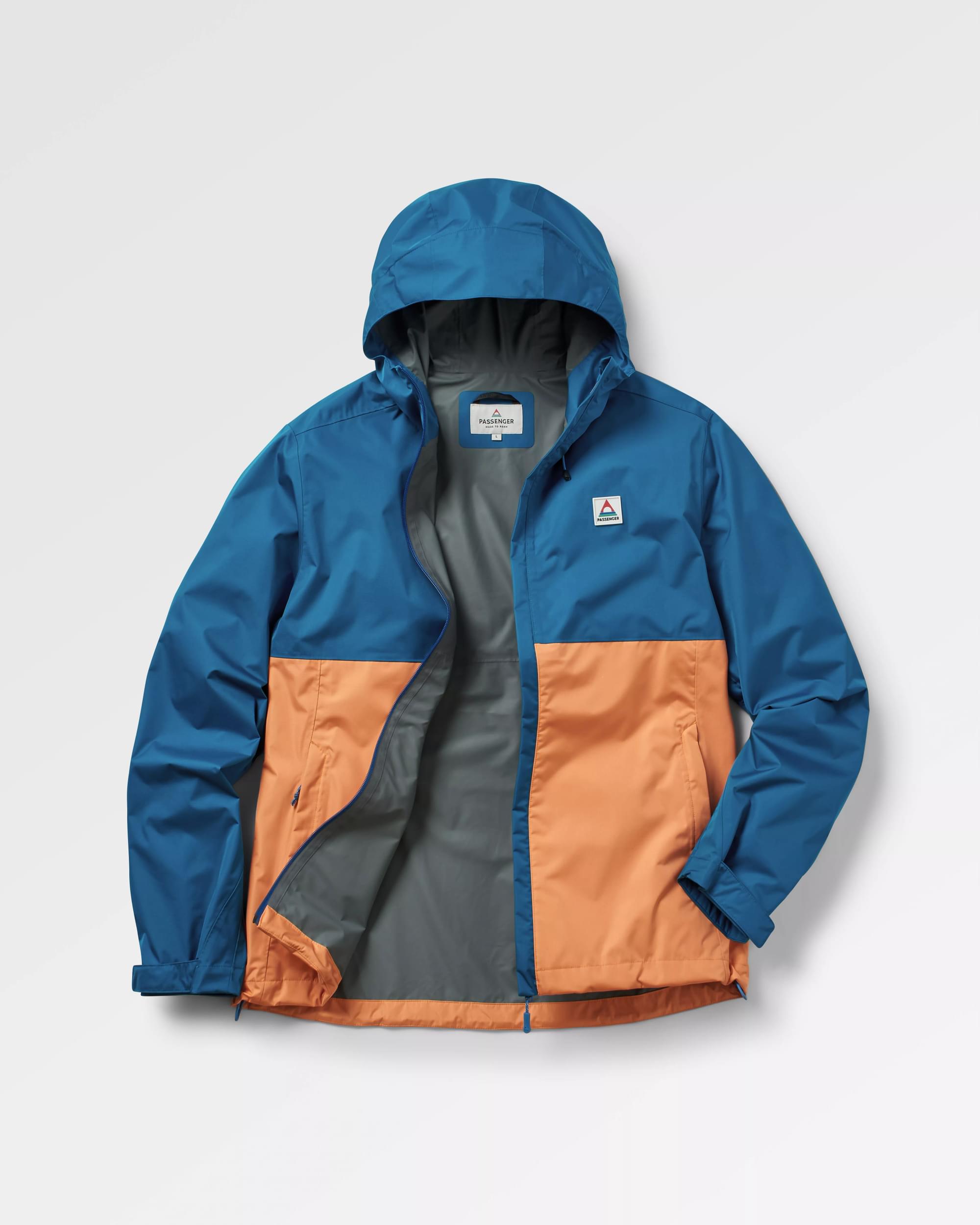 Season Water Resistant Recycled Jacket - Corsair Blue/ Apricot