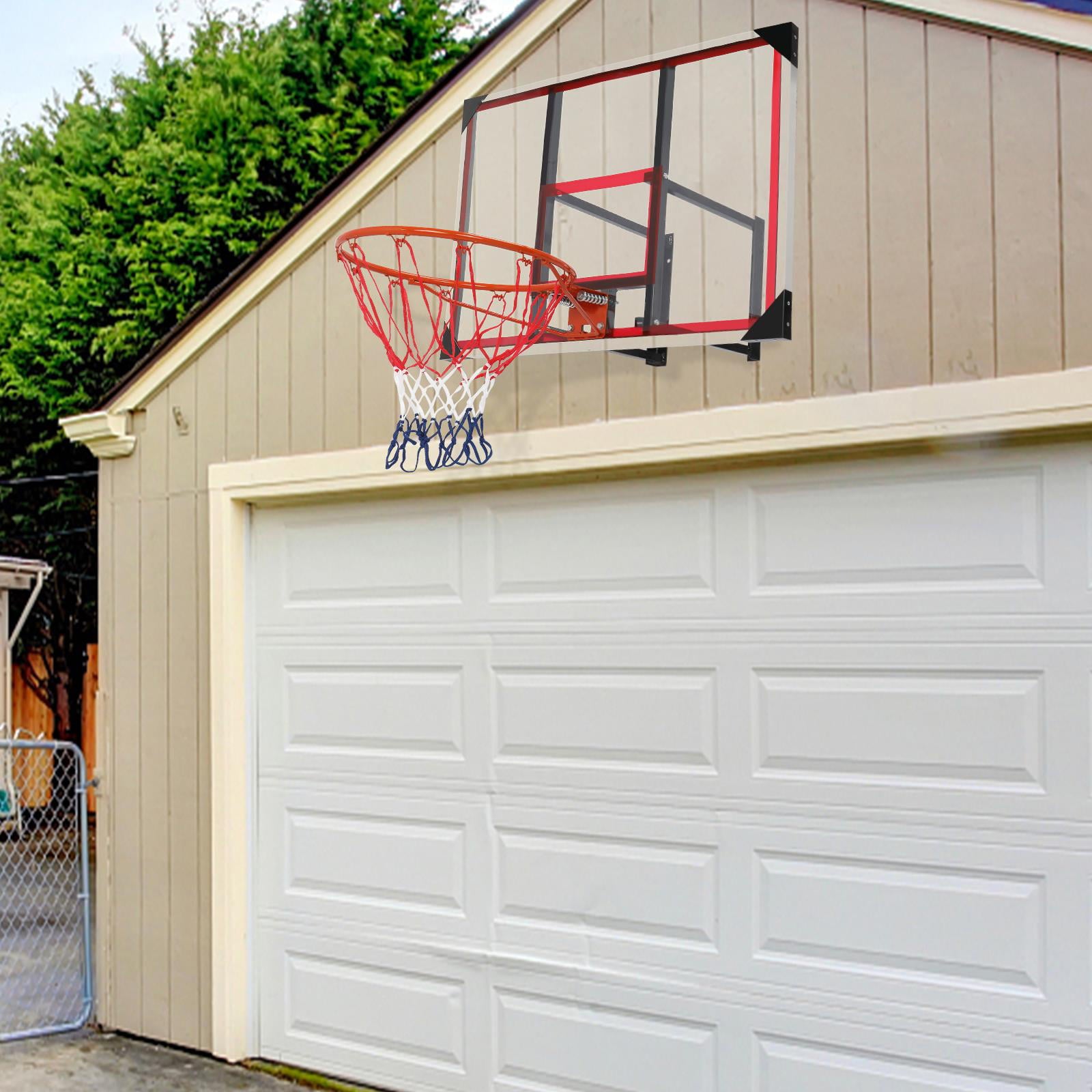 Zimtown Shatterproof Polycarbonate Wall-Mount Basketball Backboard