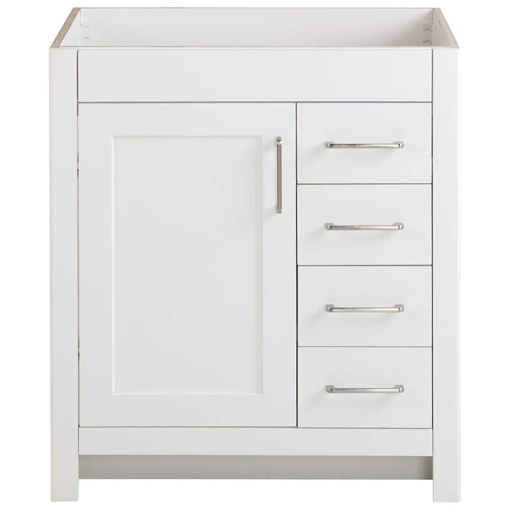 Home Decorators Collection Westcourt 30 in W x 21 in D Bathroom Vanity Cabinet Only in White