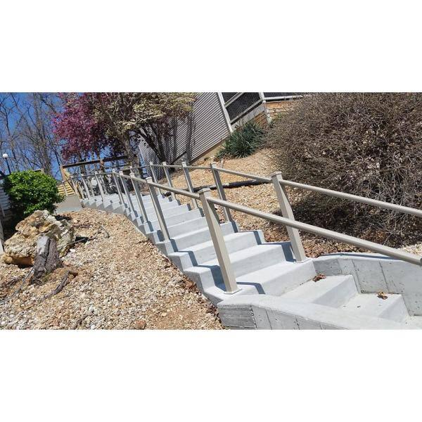 EZ Handrail 6 ft. x 1.9 in. Copper Vein Round Aluminum ADA Handrail EZA100-6CV