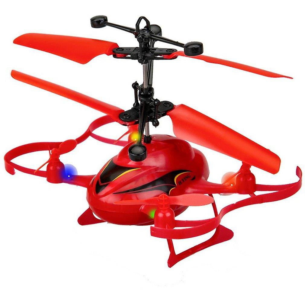 Mini Rc Helicopter With Led Light Gesture Sensing Hovering Induction Control Miniature Colorful Drone Gifts Toys For Boys