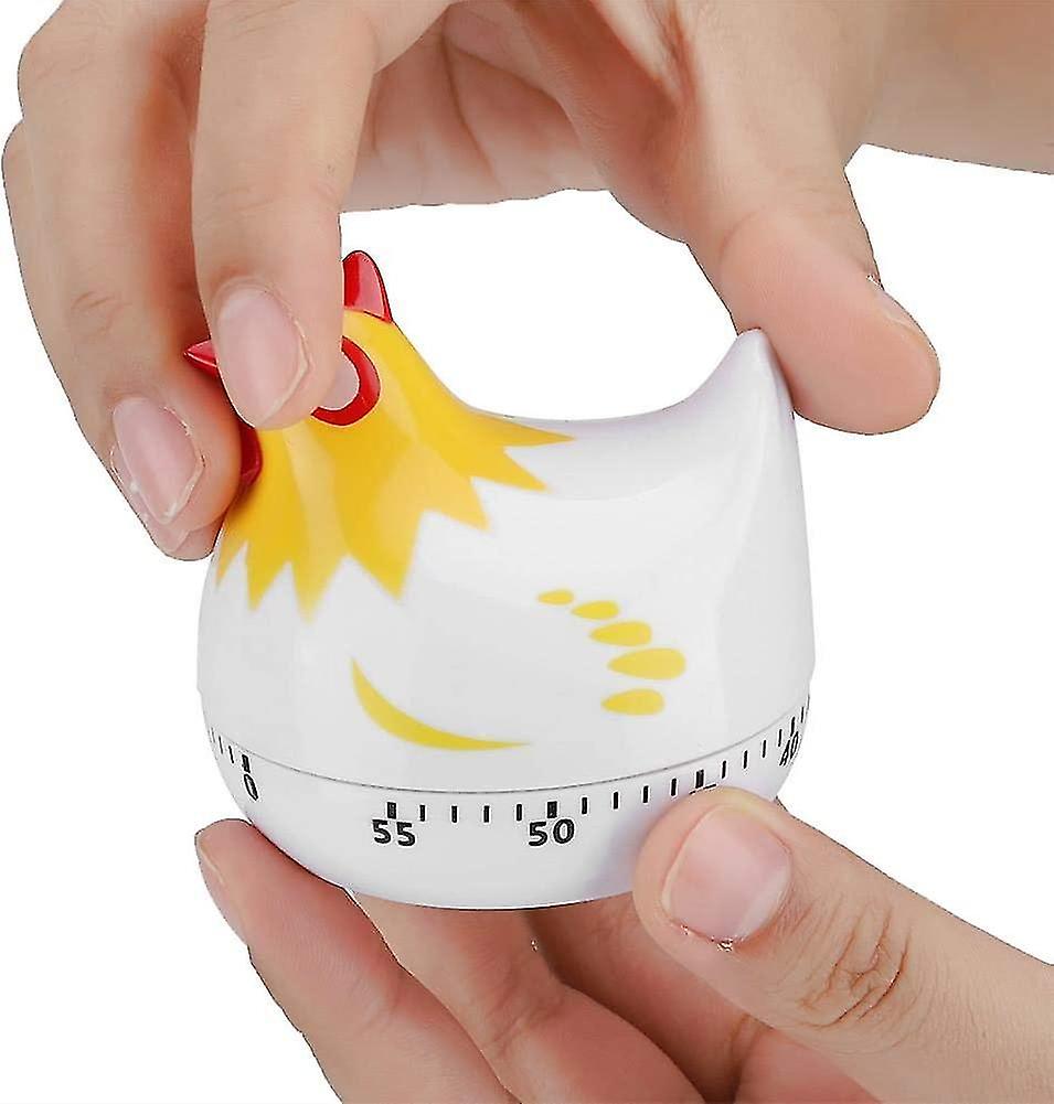 Cartoon Chicken Kitchen Timer， 55-minute Mechanical Rotating Cooking Timer Cute Kitchen Timer Remind