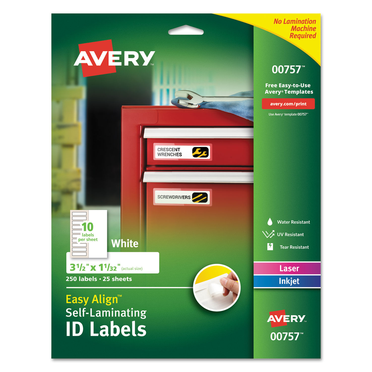 Self-Laminating ID Labels by Averyandreg; AVE00757