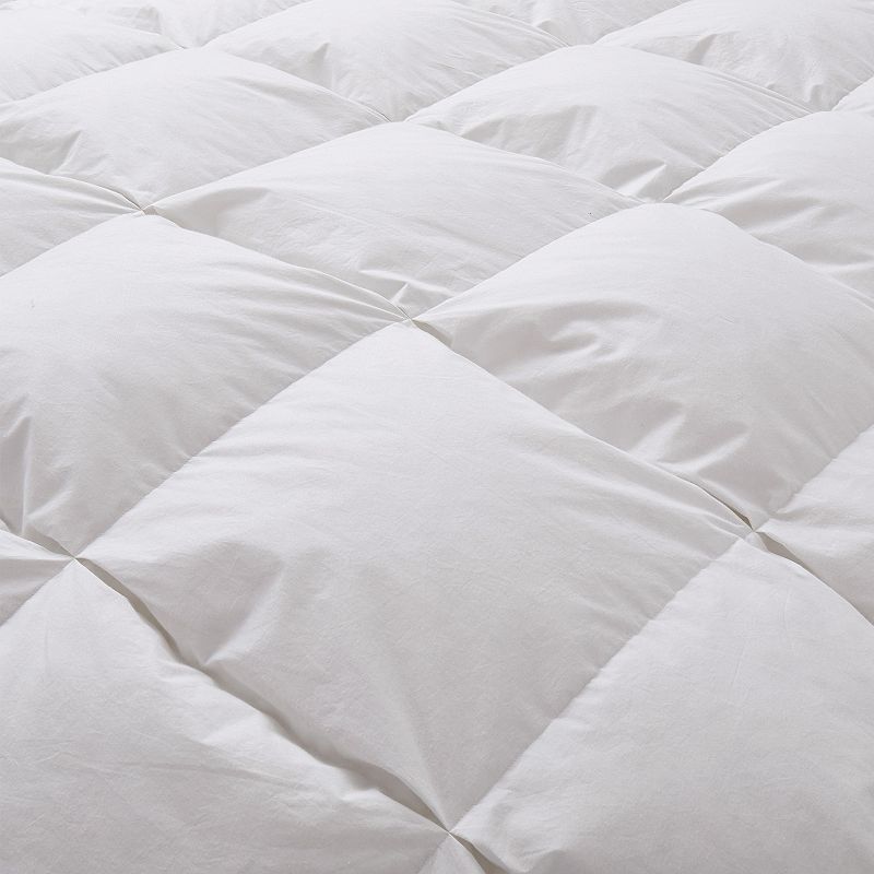 Unikome Year Round Warmth White Goose Down and Feather Comforter