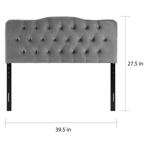 Carson Carrington Labbetorp Twin Diamond Tufted Velvet Headboard - - 28502190