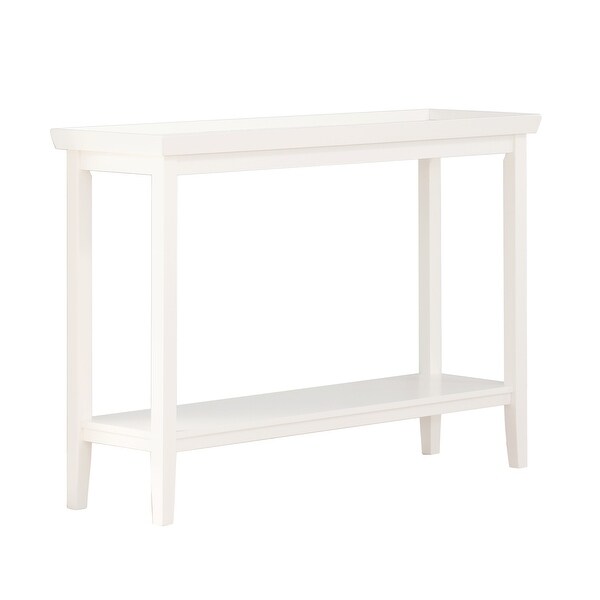 Ledgewood Console Table with Shelf， White