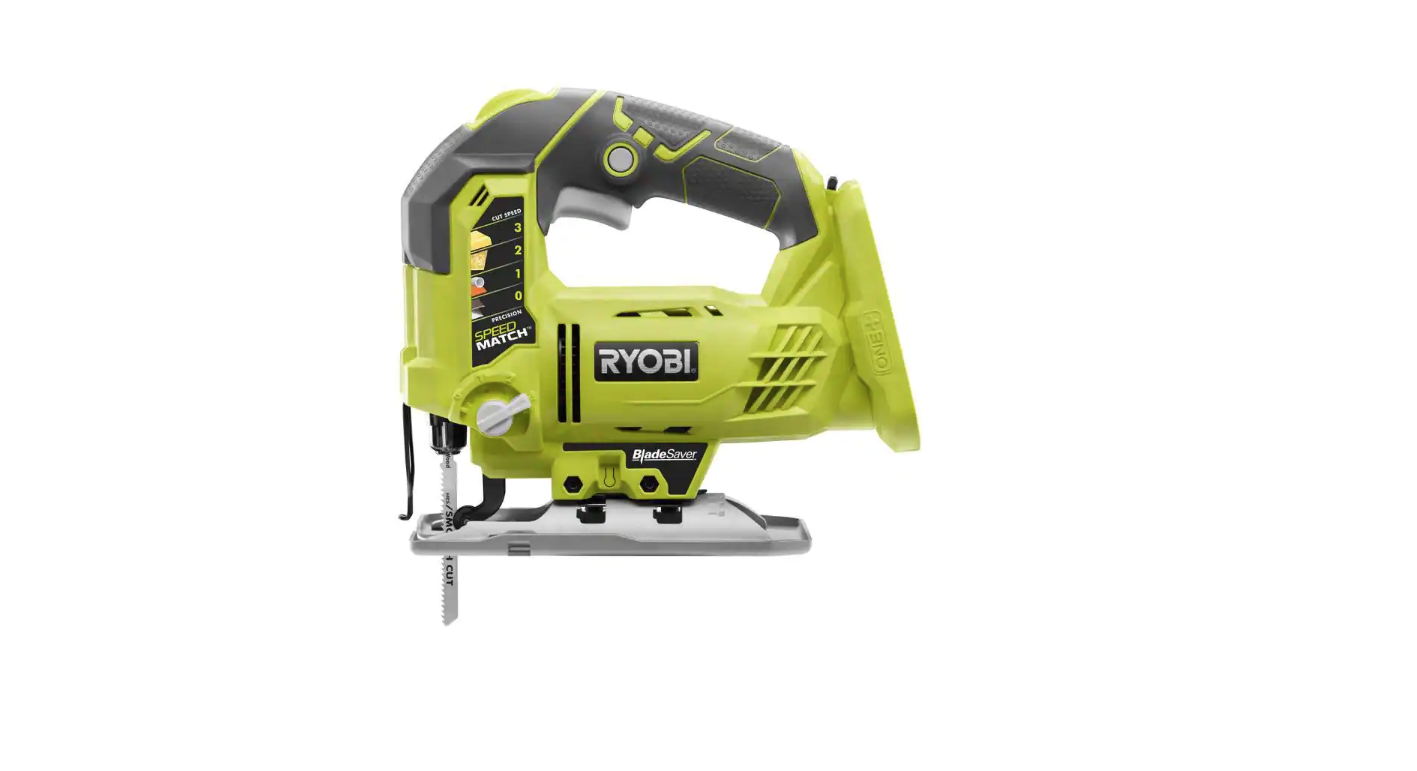 RYOBI P5231-A14AK201 ONE+ 18V Cordless Orbital Jig Saw (Tool Only) with All Purpose Jig Saw Blade Set (20-Piece)