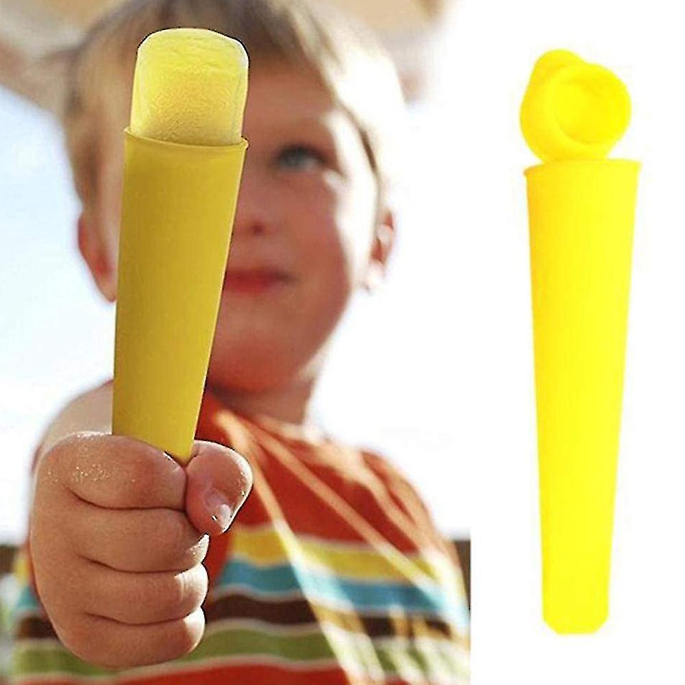 6pcs Silicone Popsicle Mold Ice Cream Ice Box Ice Cream Mold Cylindrica