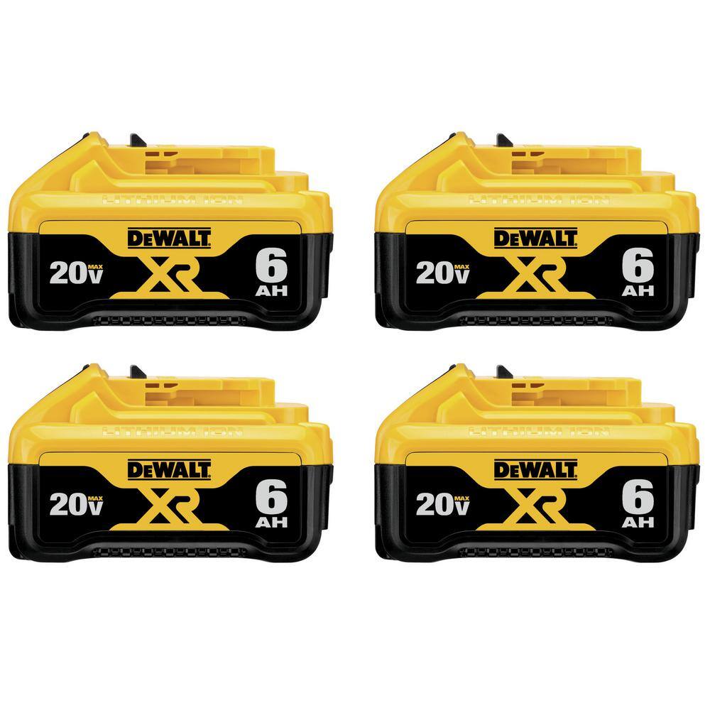 DW 20V MAX XR Premium Lithium-Ion 6.0Ah Battery (4 Pack) DCB206-4