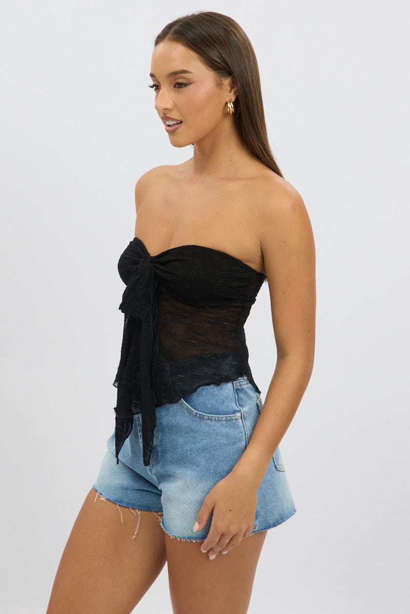Black Boob Tube Top Lace