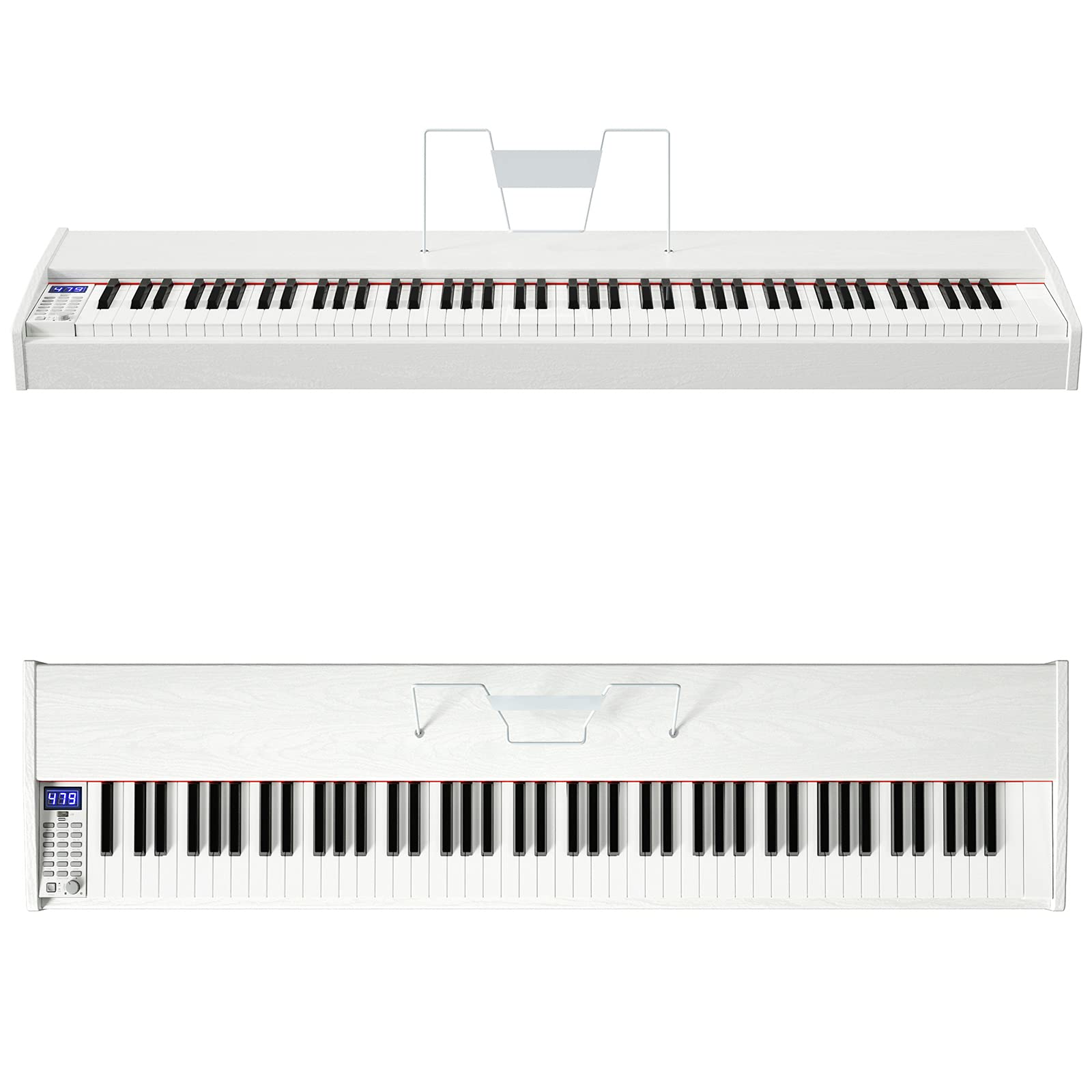 Costzon 88-Key Weighted Piano Keyboard Full Size, Portable Midi Keyboard Hammer Action Duet Mode with Sustain Pedal