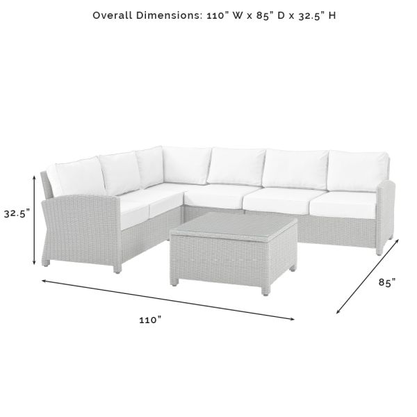 Bradenton 5Pc Outdoor Sectional Set - Sunbrella