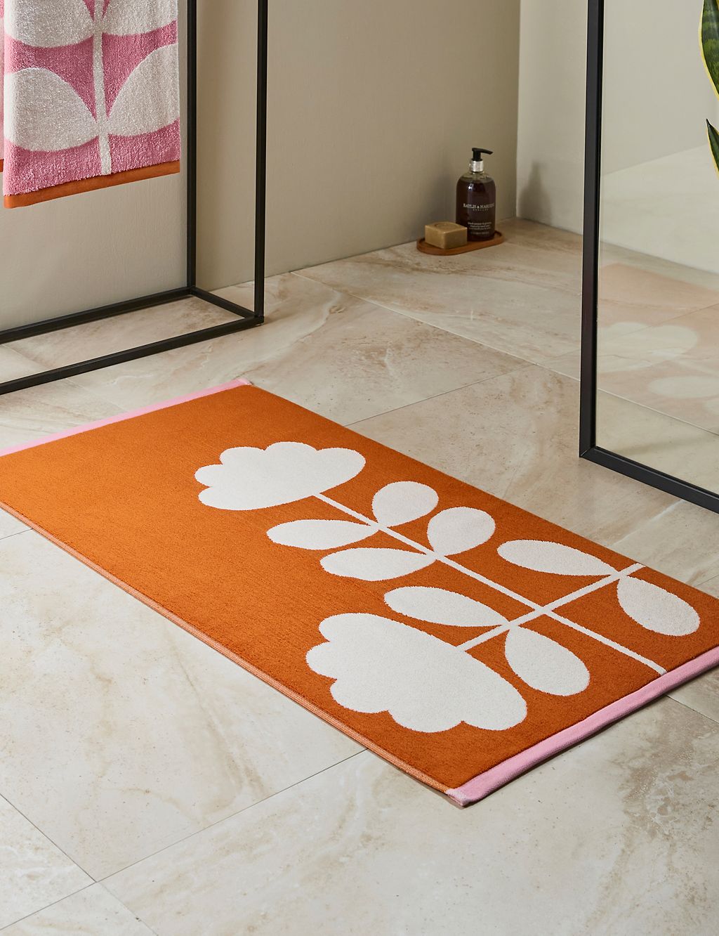 Pure Cotton Cut Stem Bath Mat