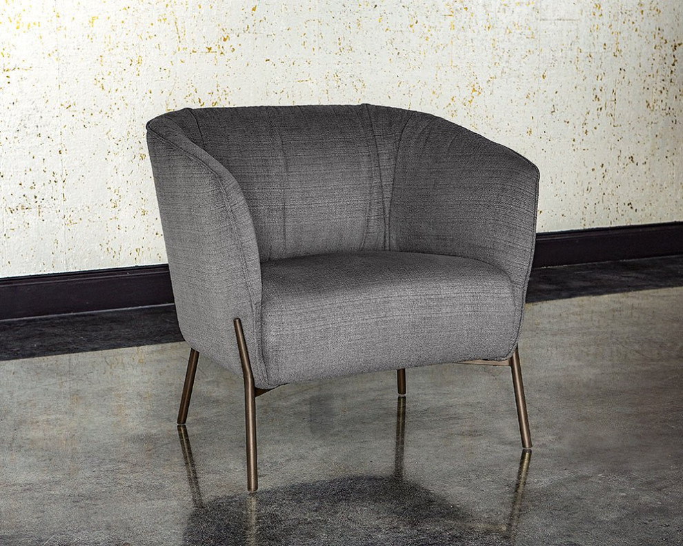 Quade Lounge Chair   Zenith Graphite Grey   Midcentury   Armchairs And Accent Chairs   by Rustic Home Furniture Deco  Houzz