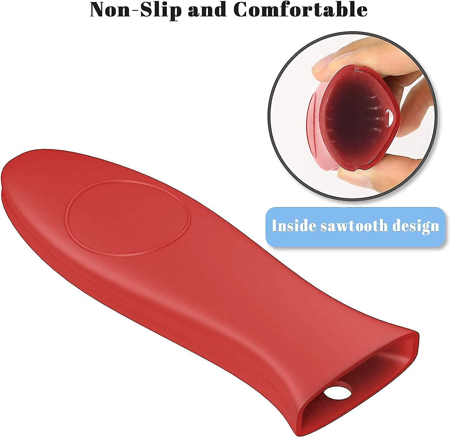 Silicone Hot Handler Holder Handler Cover Non-slip Potholder Heat Resistant Pot Handle Sleeve Rubber