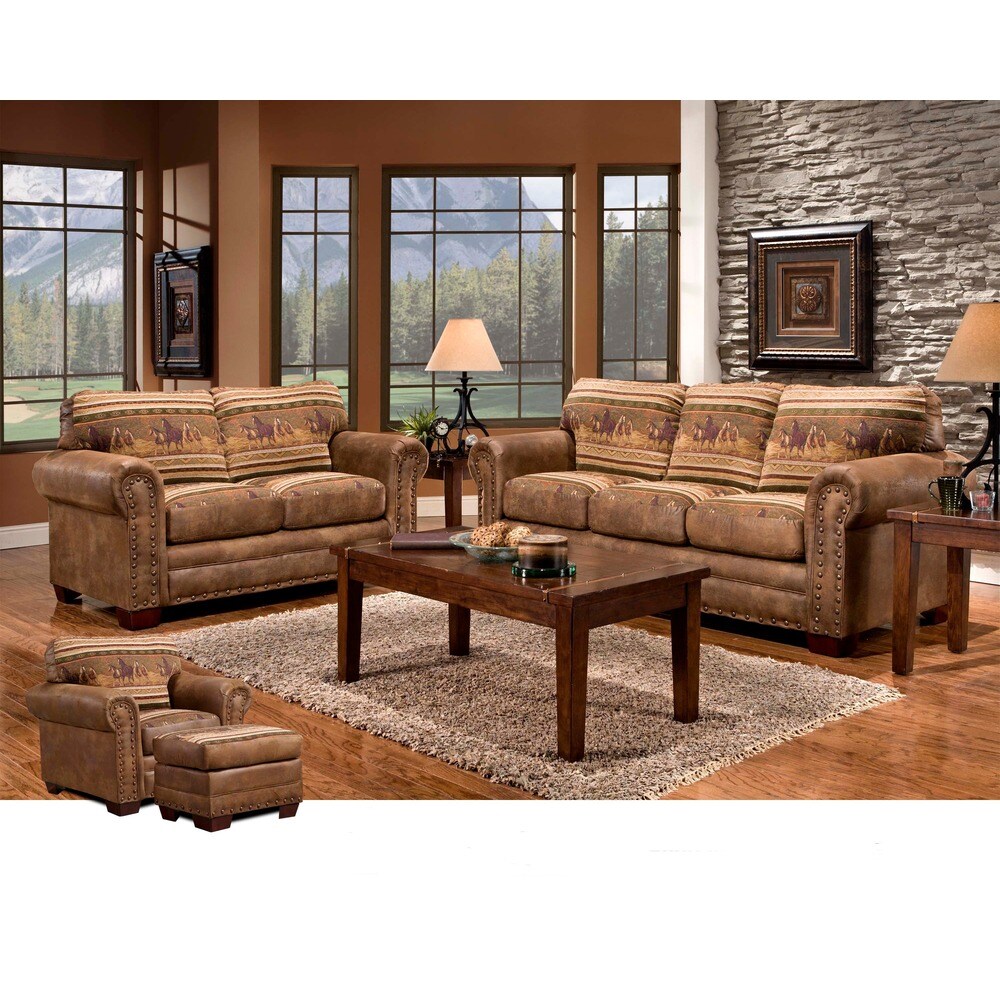 Wild Horses Lodge 4 piece Seating Group with Sofa Sleeper