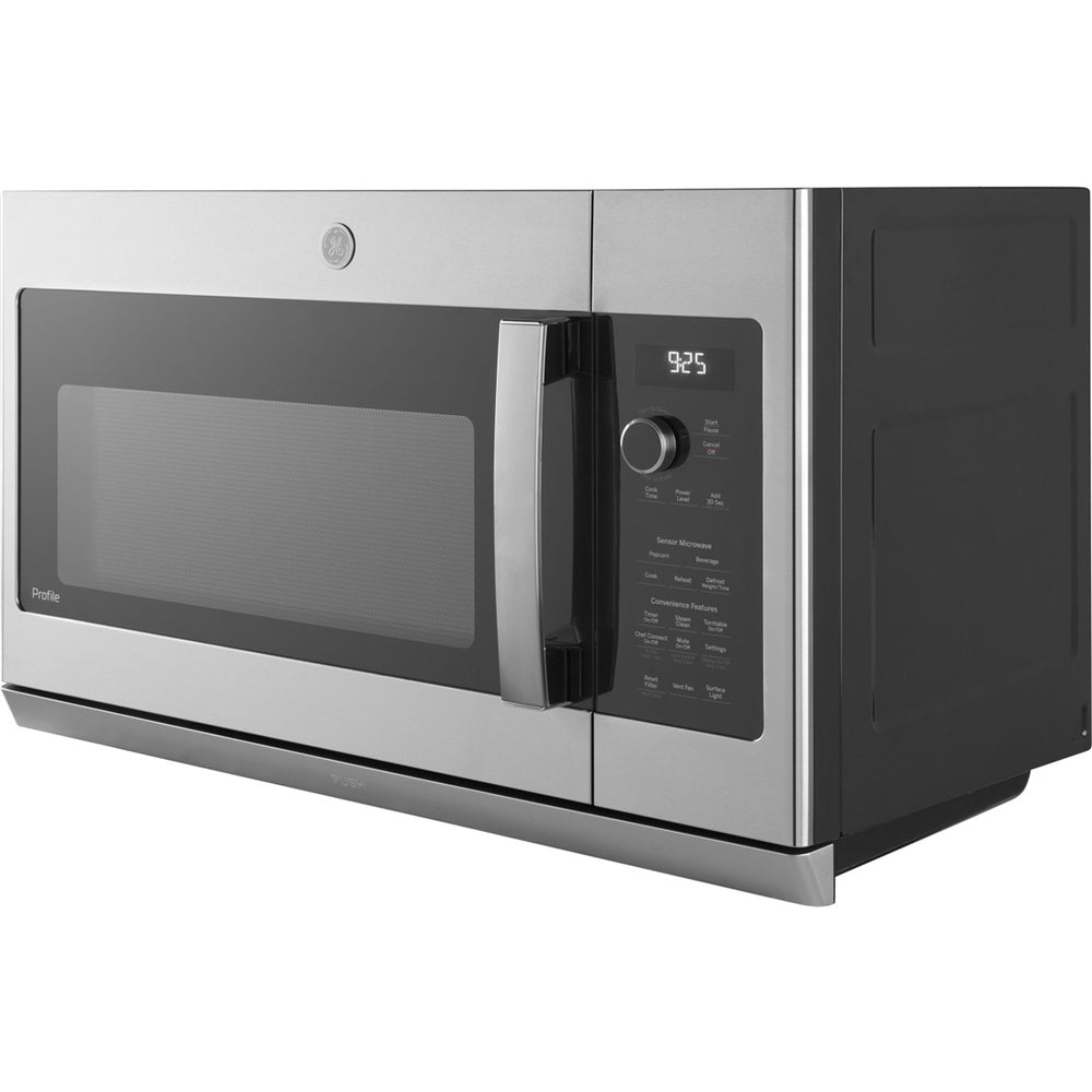 GE PVM9225SRSS Profile 2.2 Cu. Ft. Over-the-Range Sensor Microwave Oven Stainless Steel Bundle with 2 YR CPS Enhanced Protection Pack