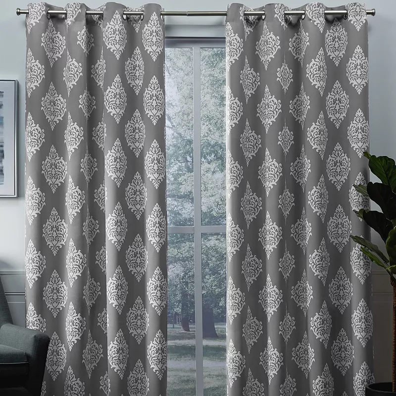 Exclusive Home 2-pack Medallion Blackout Window Curtains