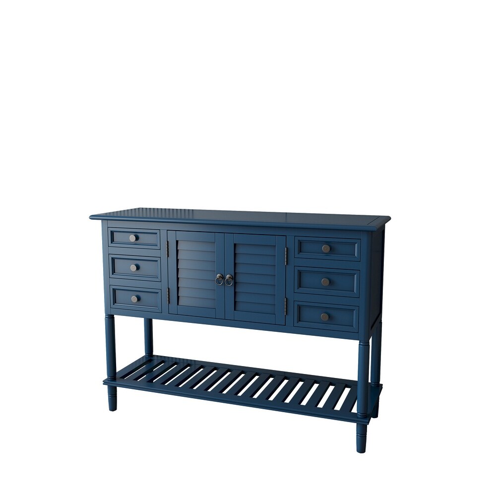 Console Sofa Table with Drawers Cabinets and Shelf