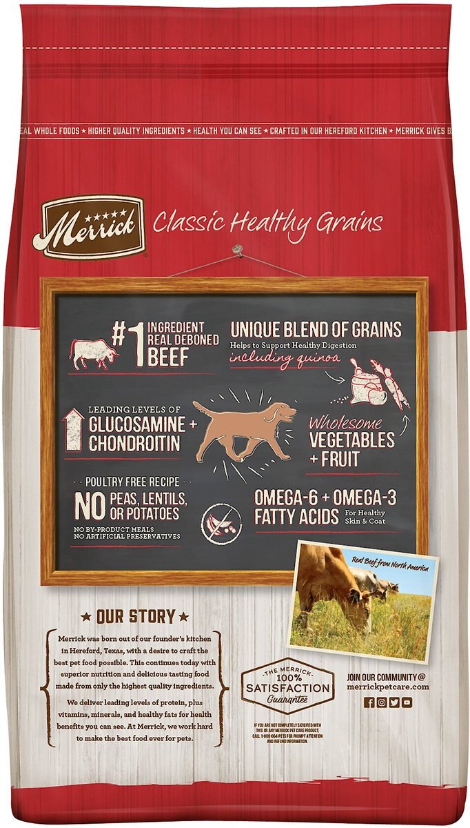 Merrick Classic Healthy Grains Real Beef + Brown Rice Recipe with Ancient Grains Adult Dry Dog Food