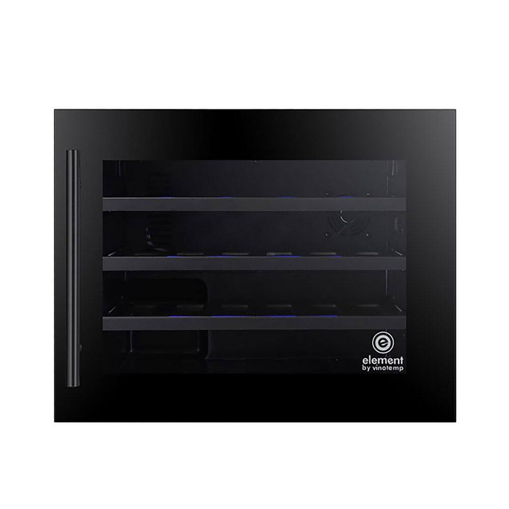 Element 23 in. W 24-Bottle Wall-Mounted Wine Cooler in Black EL-24WCUB