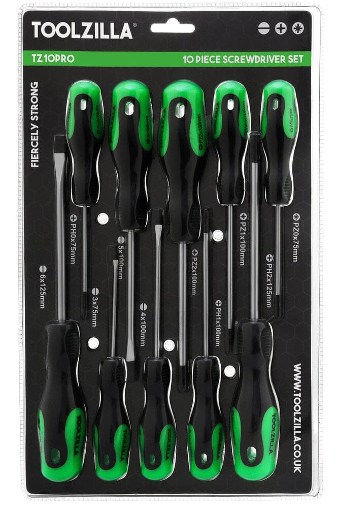 TOOLZILLA 10 Piece Magnetic Screwdriver Set