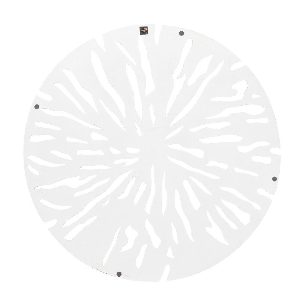 Beige Wooden Handmade Intricately Carved Starburst Wall Decor