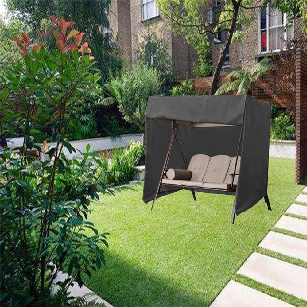 HYQW 3 Seater Swing Cover Hammock Cover Waterproof Windproof, 210D Oxford Fabric Outdoor Swing Seat Cover