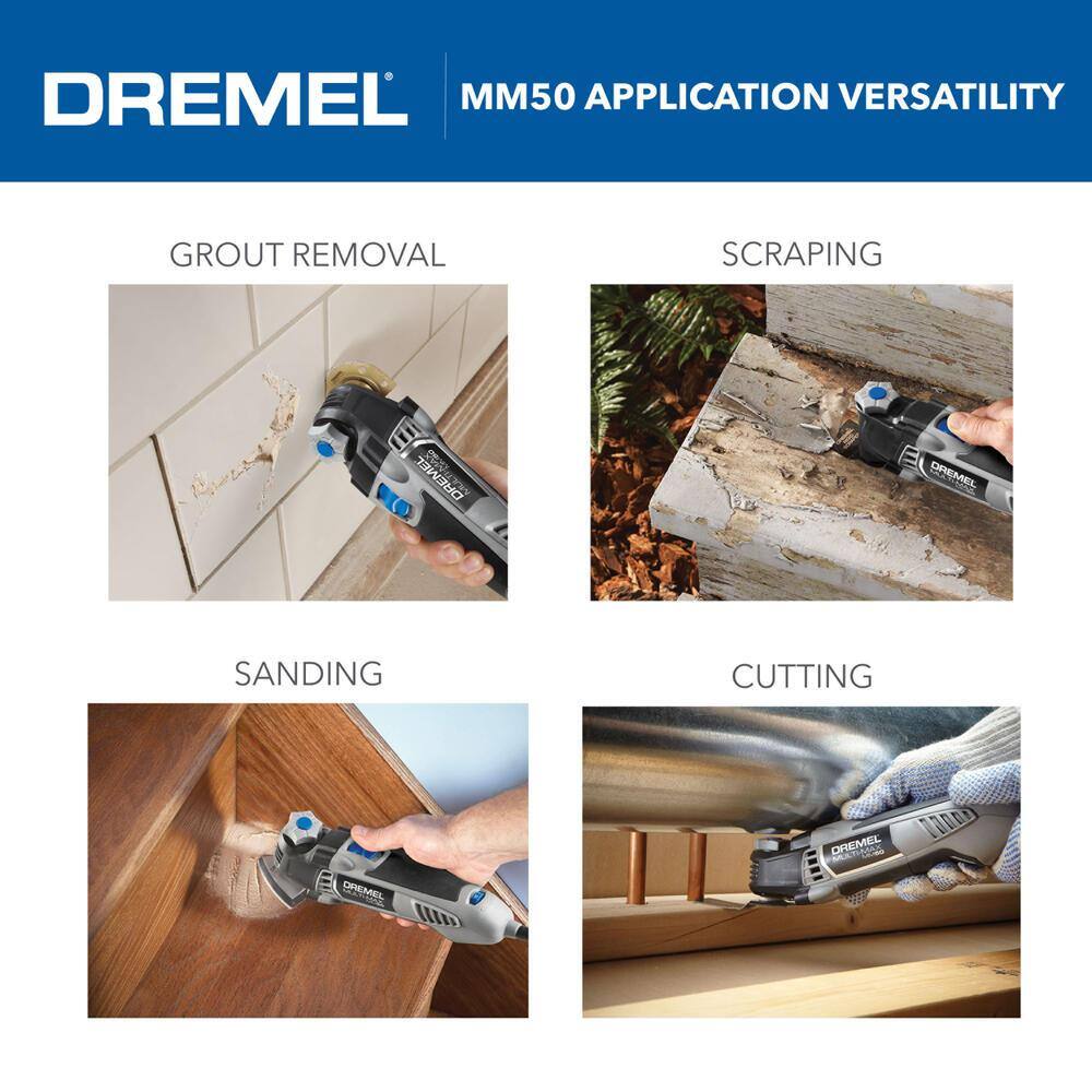 Dremel Multi-Max MM50 5 Amp Variable Speed Corded Oscillating Multi-Tool Kit with 30 Accessories and Storage Bag MM50-01