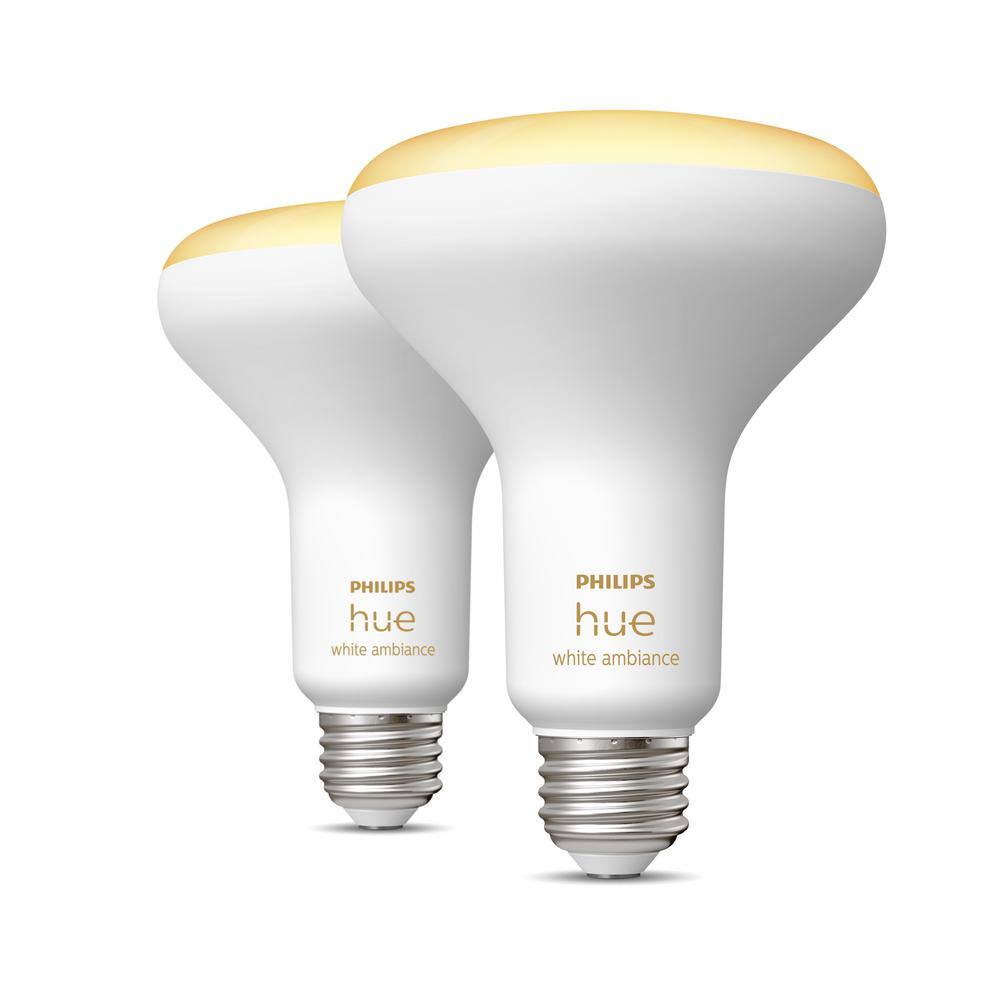 Philips Hue 85-Watt Equivalent BR30 Smart LED Tunable White Light Bulb with Bluetooth (2-Pack) 578138