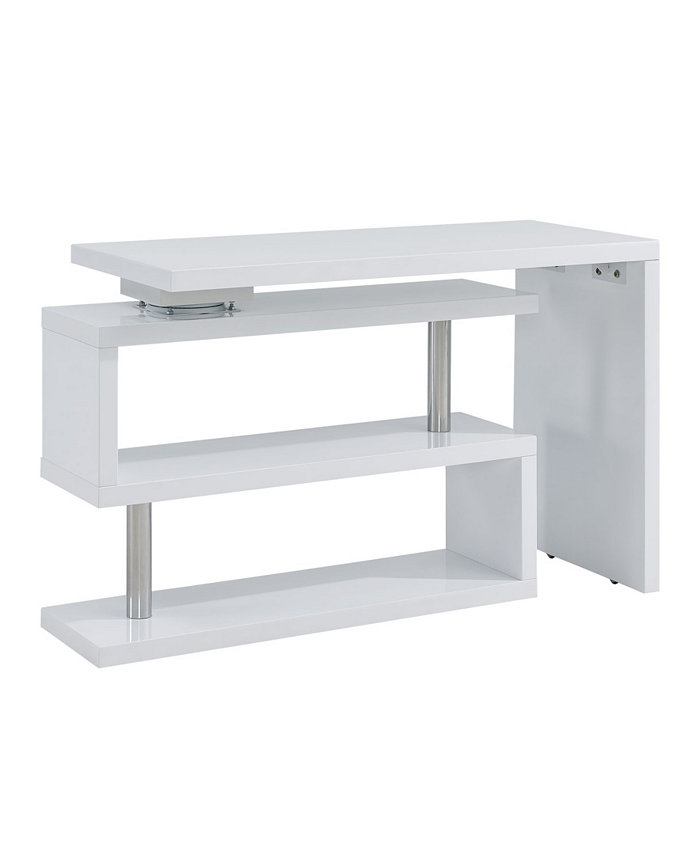 Southern Enterprises Tara Multifunctional Corner Desk with Shelves